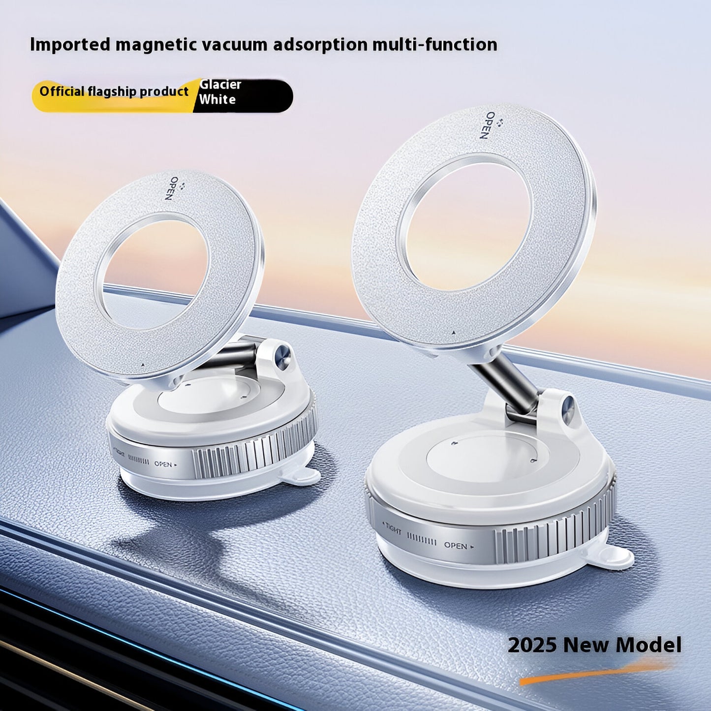 Magnetic Car Phone Holder – Foldable Suction Mount (Upgrade Version)