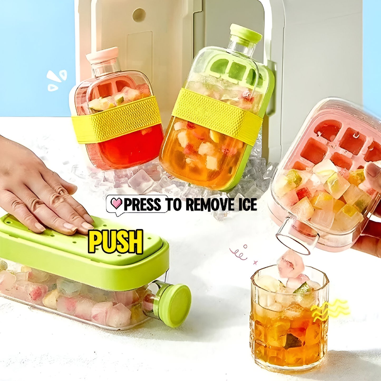 One-Click Ice Cooling Cup – Slush Maker with Straw