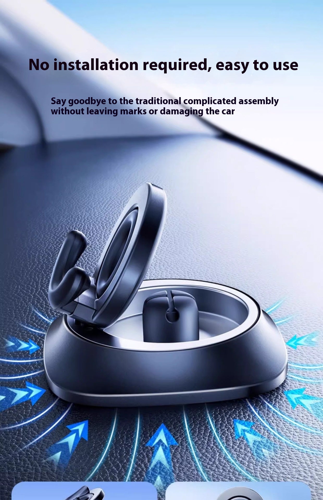 Magnetic Car Phone Holder – Foldable Suction Mount (Upgrade Version)
