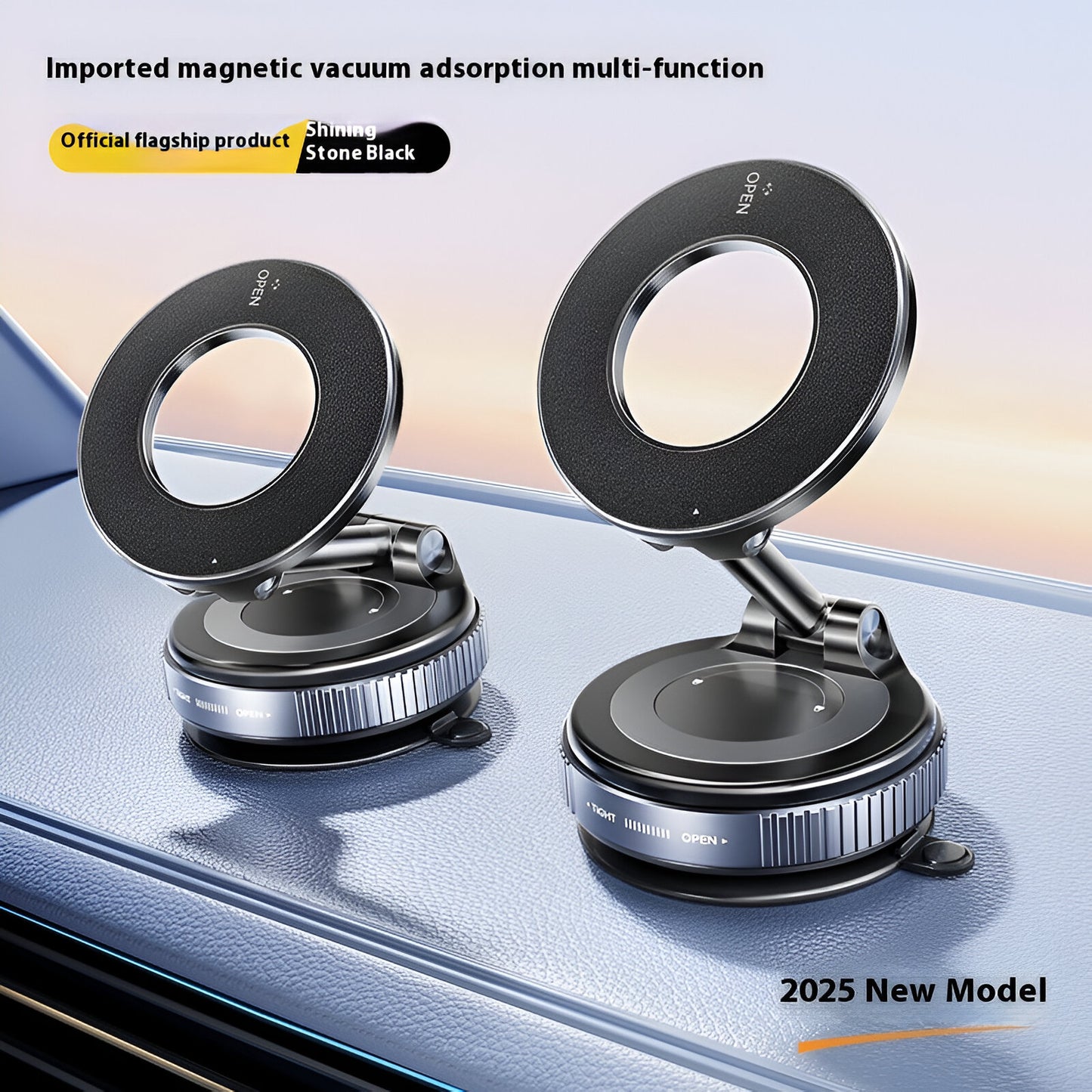 Magnetic Car Phone Holder – Foldable Suction Mount (Upgrade Version)